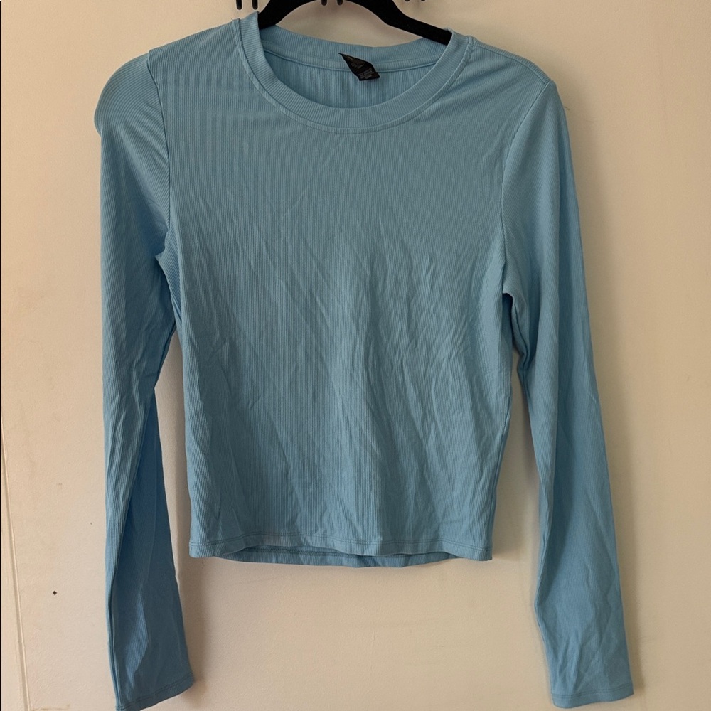 Zobha Sky Blue Long Sleeve Women's Top